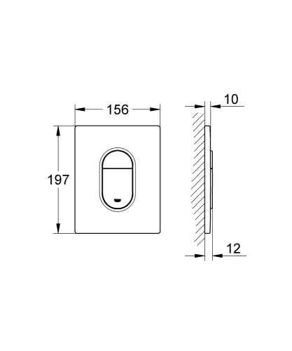Grohe Arena Cosmopolitan Kumanda Paneli - 38844KV0 - Thumbnail