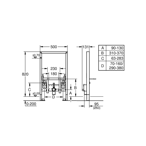 Grohe Asma Bide Taşıyıcı Sistemi - 38543000 - 2