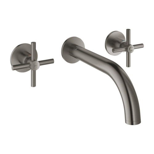 Grohe Atrio 3 Delikli Duvardan Lavabo Bataryası M-Boyut Brushed Hard Graphite - 20661AL0 - Thumbnail
