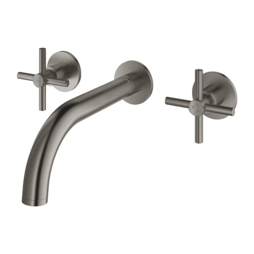 Grohe Atrio 3 Delikli Duvardan Lavabo Bataryası M-Boyut Brushed Hard Graphite - 20661AL0 - Thumbnail