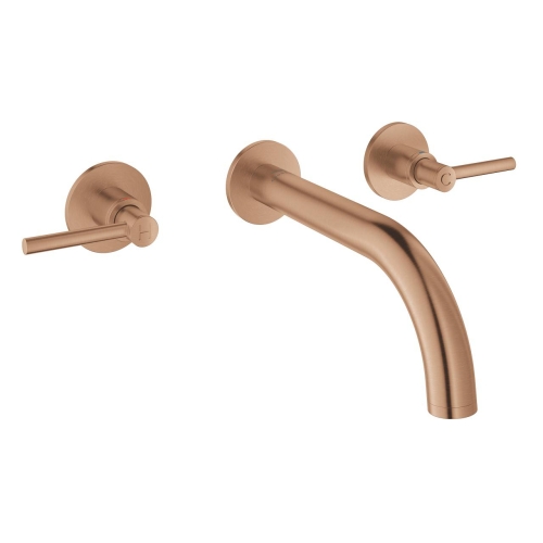 GROHE - Grohe Atrio 3 Delikli Duvardan Lavabo Bataryası M-Boyut Brushed Warm Sunset – 20662DL0