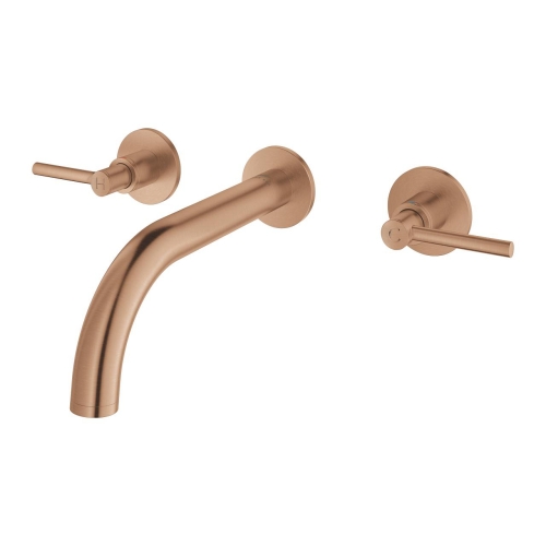 Grohe Atrio 3 Delikli Duvardan Lavabo Bataryası M-Boyut Brushed Warm Sunset – 20662DL0 - Thumbnail
