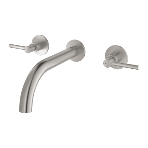 Grohe Atrio 3 Delikli Duvardan Lavabo Bataryası M-Boyut SuperSteel - 20662DC0 - Thumbnail