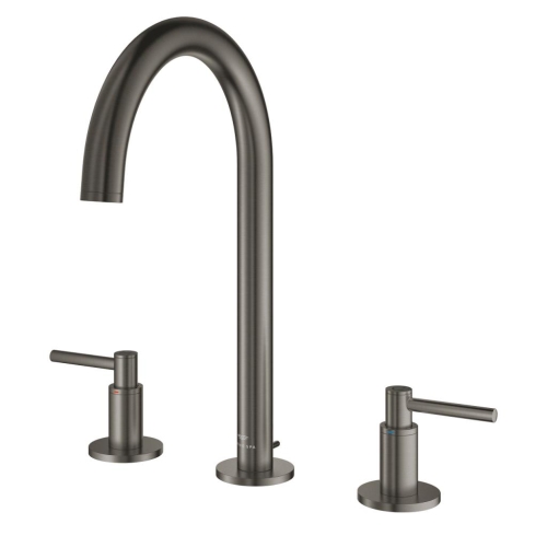 Grohe Atrio 3 Delikli Lavabo Bataryası L-Boyut Brushed Hard Graphite – 20649AL0 - Thumbnail