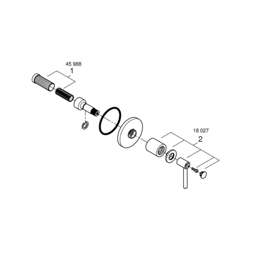 Grohe Atrio Ankastre Stop Valf Warm Sunset - 19088DA3 - Thumbnail