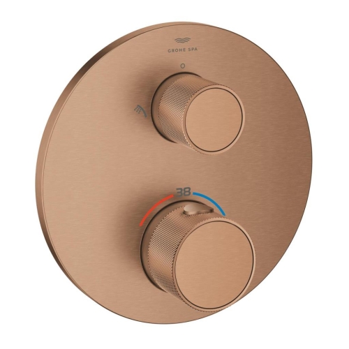 Grohe Atrio Private Collection Ankastre Termostatik Banyo Bataryası 2 Çıkışlı Brushed Warm Sunset – 24396DL0 - Thumbnail