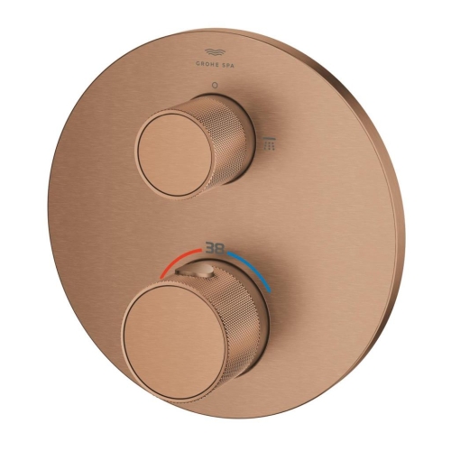 Grohe Atrio Private Collection Ankastre Termostatik Banyo Bataryası 2 Çıkışlı Brushed Warm Sunset – 24396DL0 - Thumbnail