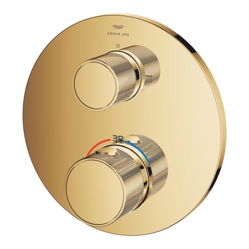 Grohe Atrio Private Collection Termostatik Banyo/Duş Bataryası 2 Çıkışlı Divertörlü Cool Sunrise - 24396GL0 - Thumbnail
