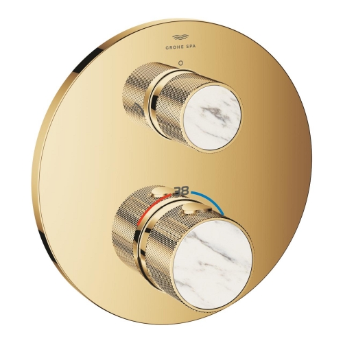 Grohe Atrio Private Collection Termostatik Banyo/Duş Bataryası 2 Çıkışlı Divertörlü Cool Sunrise - 24396GL0 - Thumbnail