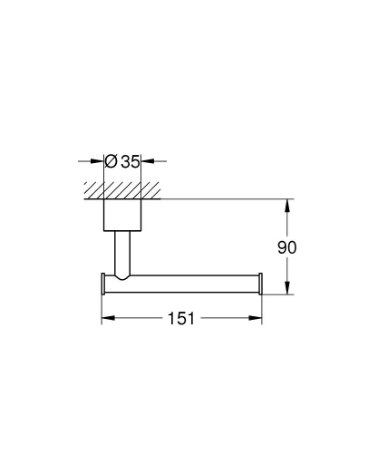 Grohe Atrio Tuvalet Kağıtlığı Krom – 40891000 - Thumbnail