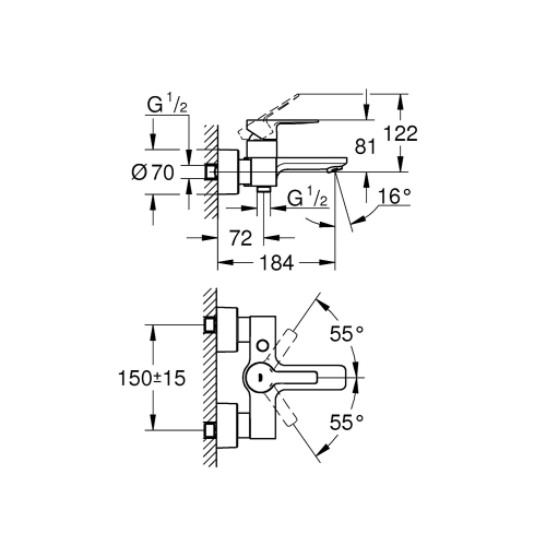 Grohe Banyo Bataryası Lineare Super Steel - 33849DC1 - 3