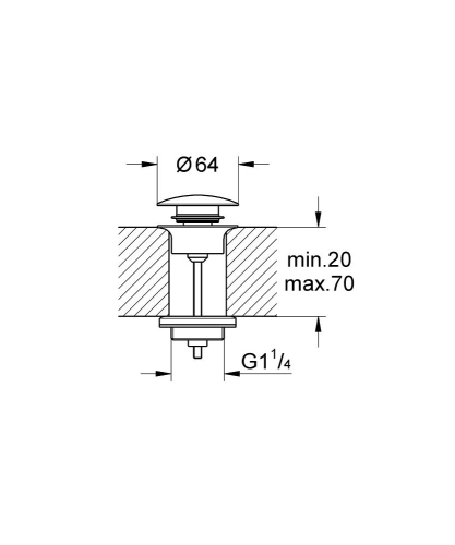 Grohe Bas-Aç Sifon Tapa Takımı Beyaz - 65807LS0 - 2