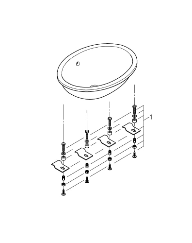 Grohe Bau Ceramic Undercounter Wash Basin 55 - 39423000 - Thumbnail
