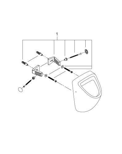 Grohe Bau Ceramic Urinal - 39438000 - Thumbnail