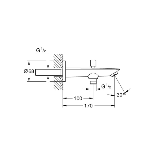 Grohe Baucosmopolitan Yön Değiştiricili Çıkış Ucu - 13425001 - Thumbnail