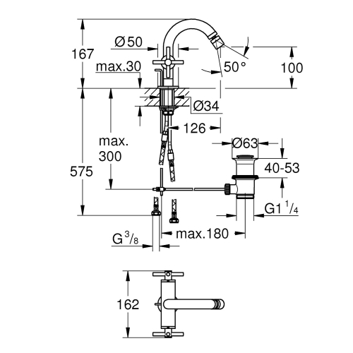 Grohe Bide Bataryası Atrio Krom - 24027003 - Thumbnail