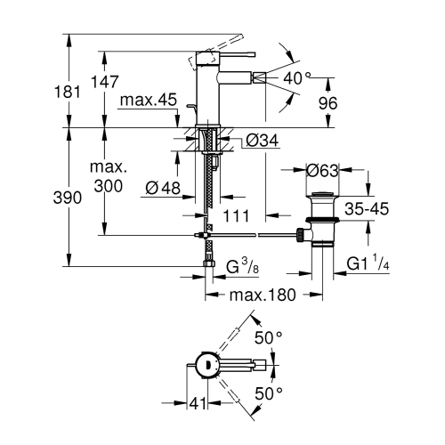 Grohe Bide Bataryası Essence Cool Sunrise - 32935GL1 - Thumbnail
