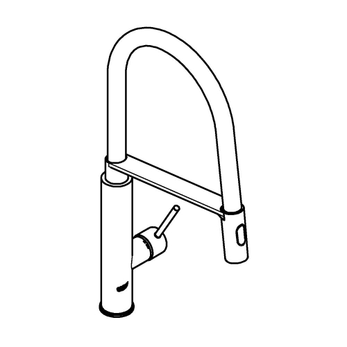Grohe Concetto Professional Tek Kumandalı Eviye Bataryası SuperSteel - 31491DC0 - 4