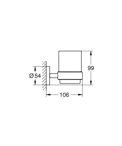 Grohe Diş Fırçalık Seti Essentials Mat Siyah - 1022562430 - 3
