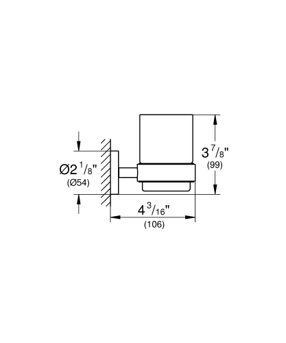 Grohe Diş Fırçalık Seti Essentials Super Steel - 40447DC1 - Thumbnail