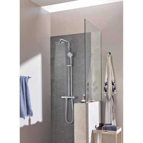 Grohe Duş Batarya Seti Termostatik Tepe + El Duşlu Krom- 27964000 - 3