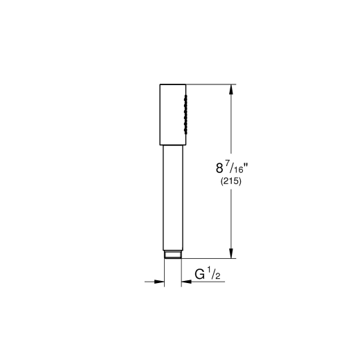 Grohe El Duşu 1 Akışlı Sena Stick Brushed Hard Graphite- 26465AL0 - Thumbnail