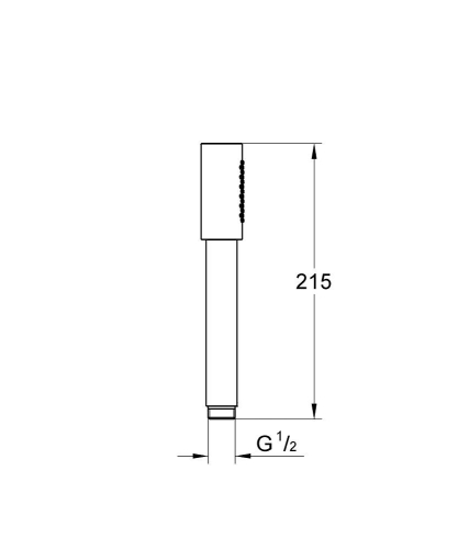 Grohe El Duşu 1 Akışlı Sena Stick Paslanmaz Çelik - 26465DC0 - Thumbnail