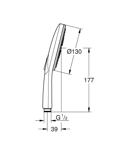 Grohe El Duşu 3 Akışlı 13 cm SmartActive Brushed Hard Graphite -26574AL0 - Thumbnail