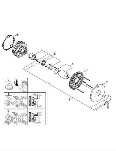 Grohe Essence Ankastre Duş Bataryası - 24168001 - Thumbnail