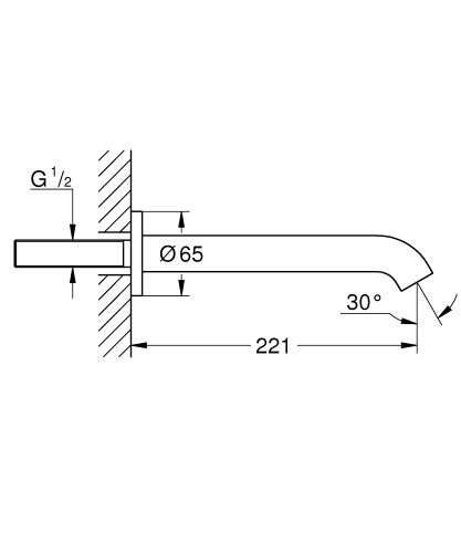 Grohe Essence Çıkış Ucu Hard Graphite - 13449A01 - Thumbnail