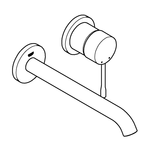 Grohe Essence İki Delikli Duvardan Lavabo Bataryası L-Boyut - 29193001 - 2