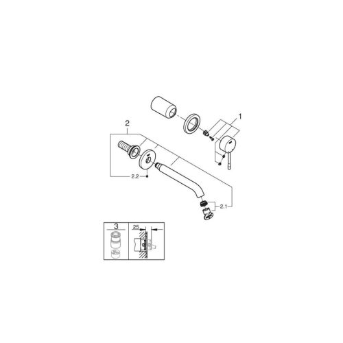 Grohe Essence İki Delikli Lavabo Bataryası M-Boyut Brushed Warm Sunset - 19408DL1 - Thumbnail