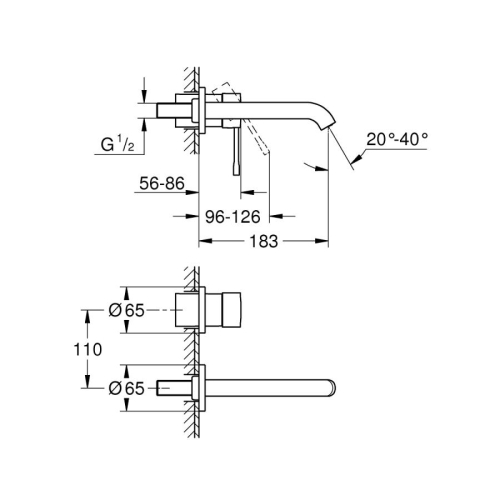 Grohe Essence İki Delikli Lavabo BataryasıM - 29192DC1 - Thumbnail
