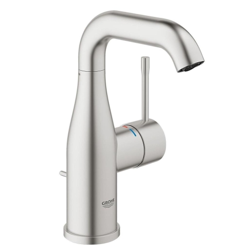 Grohe Essence Tek kollu Lavabo Bataryası 1/2" M-Size Super Steel - 23462DC1