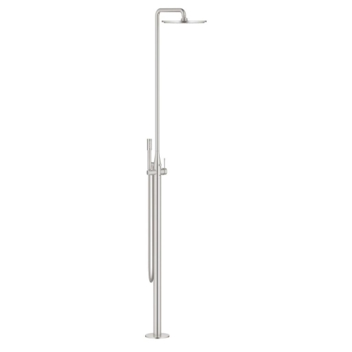 GROHE - Grohe Essence Ayaklı Yerden Banyo Duş Bataryası Super Steel - 23741DC1