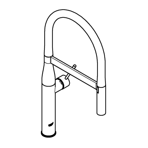 Grohe Essence Tek Kumandalı Eviye Bataryası Brushed Hard Graphite - 30294AL0 - 3