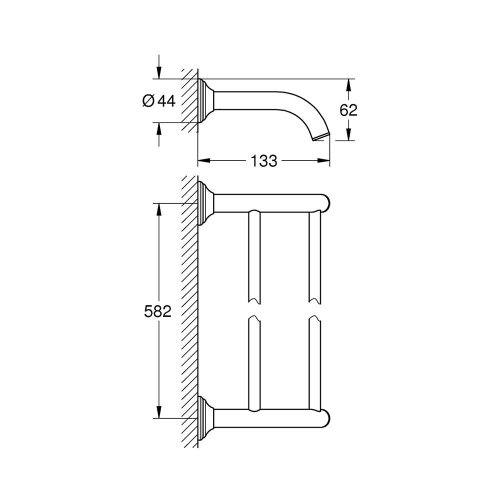 Grohe Essentials Authentic İkili Havluluk - 40654001 - 3