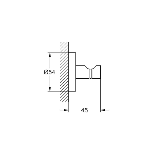 Grohe Essentials Havlu/Bornoz Askılığı Hard Graphite - 40364A01 - Thumbnail