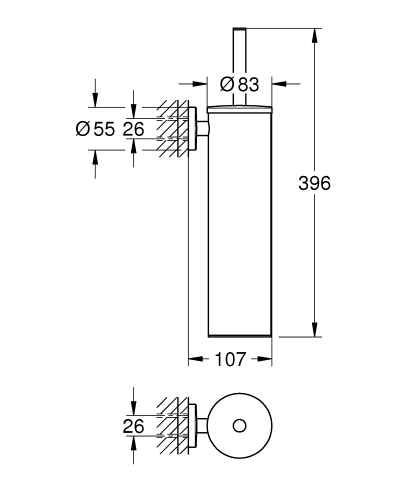 Grohe Essentials Tuvalet Fırçası Seti Metal Warm Sunset – 40696DA0 - Thumbnail