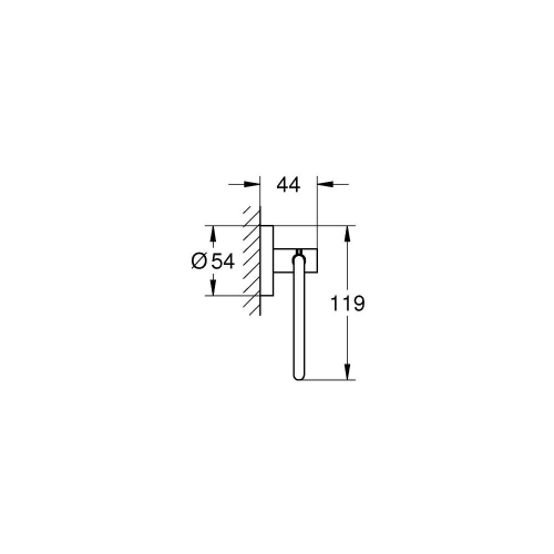 Grohe Essentials Tuvalet Kağıtlığı Hard Graphite - 40689A01 - Thumbnail