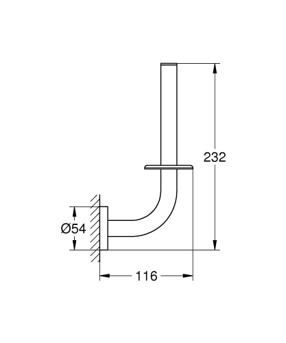 Grohe Essentials Yedek Tuvalet Kağıtlığı Mat Siyah - 1024692430 - Thumbnail