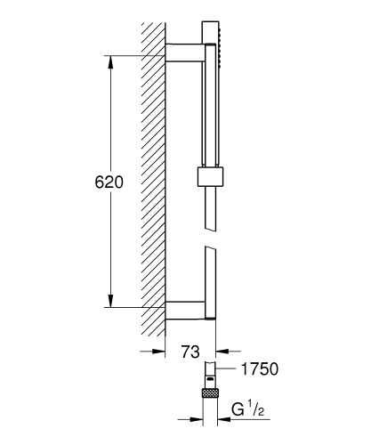 Grohe Euphoria Cube Stick Sürgülü Duş Seti Krom – 27891000 - 2