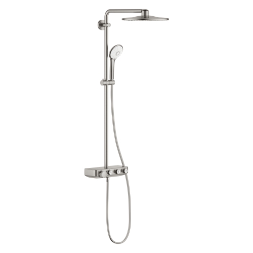 Grohe Euphoria Smartcontrol 310 Duo Duş Sistemi Duvara Monte Termostatik Bataryalı Duş Sistemi SuperSteel - 26507DC0