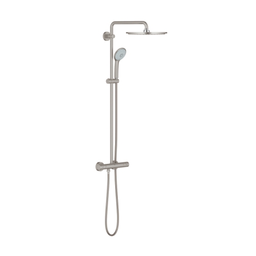 Grohe Euphoria System 310 Duvara Monte Termostatik Bataryalı Duş Sistemi SuperSteel - 26075DC0 - Thumbnail