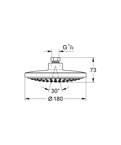 Grohe Euphoria Tepe Duşu 18 cm 27491000 - Thumbnail