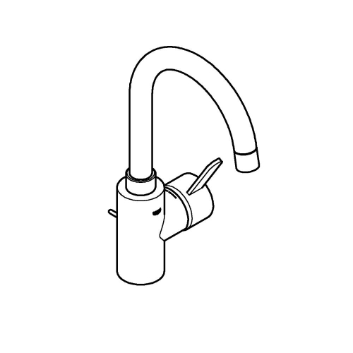 Grohe Eurocosmo Tek Kumandalı Lavabo Bataryası 1/2L-Boyut - 32830001 - 2