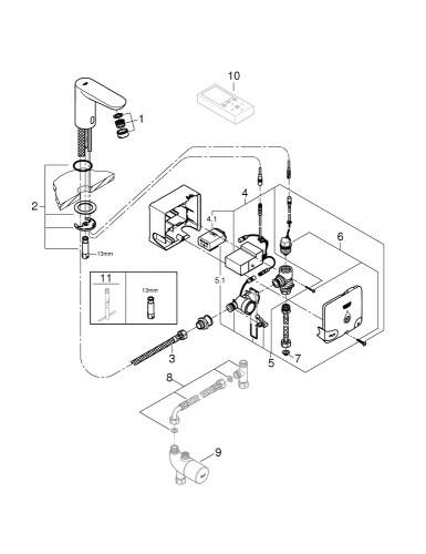 Grohe Euroeco Cosmopolitan E Powerbox - 36384000 - 2