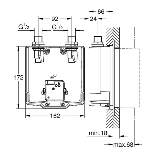 Grohe Eurosmart Cosmopolitan E Gizli Montaj Kutusu 36339001 - 5