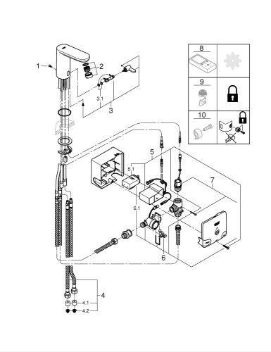 Grohe Eurosmart Cosmopolitan E Powerbox - 36386001 - Thumbnail