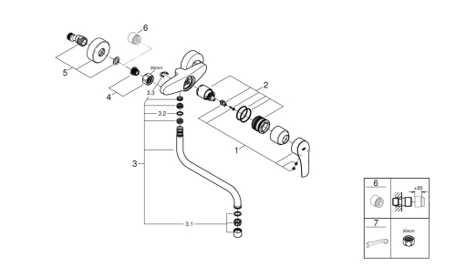 Grohe Eurosmart Tek Kumandalı Eviye Bataryası - 32224003 - Thumbnail